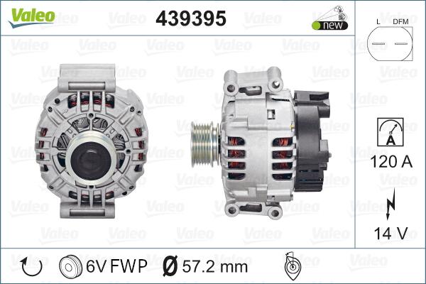 Valeo 439395 - Генератор autospares.lv