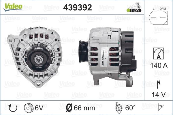 Valeo 439392 - Генератор autospares.lv