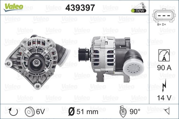 Valeo 439397 - Генератор autospares.lv