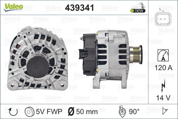 Valeo 439341 - Генератор autospares.lv