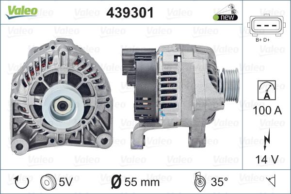 Valeo 439301 - Генератор autospares.lv