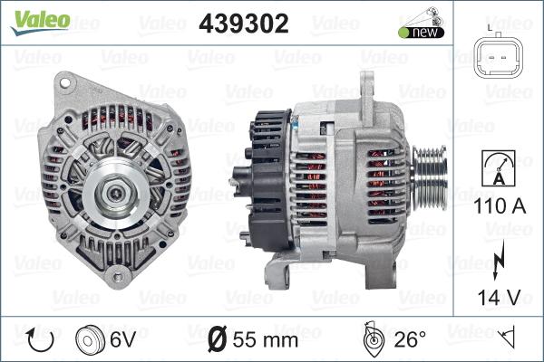 Valeo 439302 - Генератор autospares.lv