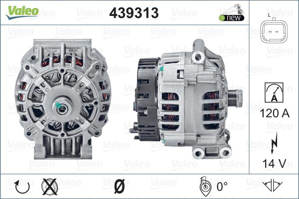 Valeo 439313 - Генератор autospares.lv