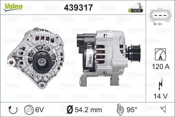 Valeo 439317 - Генератор autospares.lv