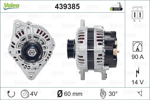 Valeo 439385 - Генератор autospares.lv