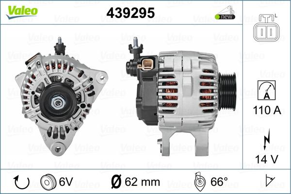 Valeo 439295 - Генератор autospares.lv