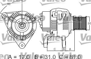 Valeo 439293 - Генератор autospares.lv