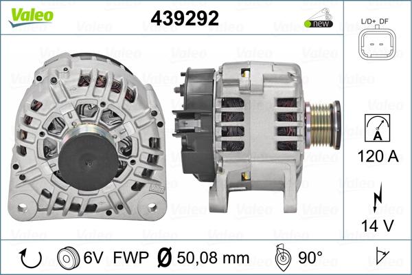 Valeo 439292 - Генератор autospares.lv