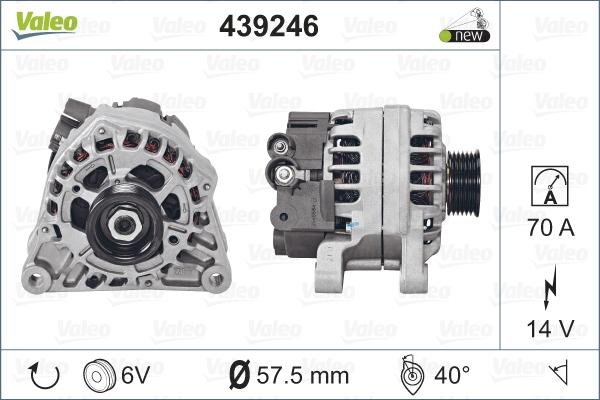 Valeo 439246 - Генератор autospares.lv