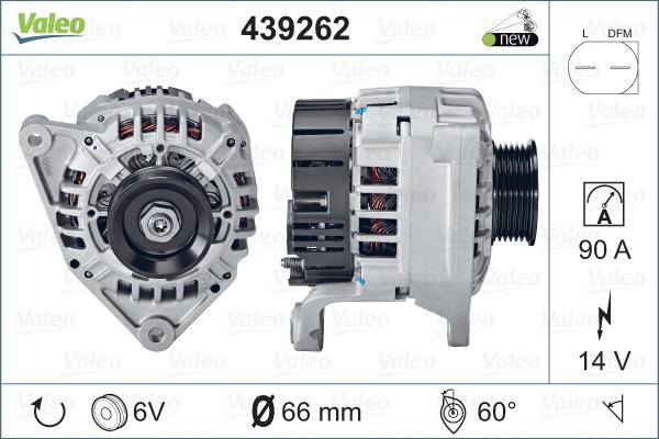 Valeo 439262 - Генератор autospares.lv