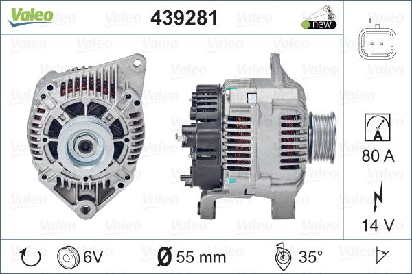 Valeo 439281 - Генератор autospares.lv