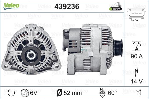 Valeo 439236 - Генератор autospares.lv