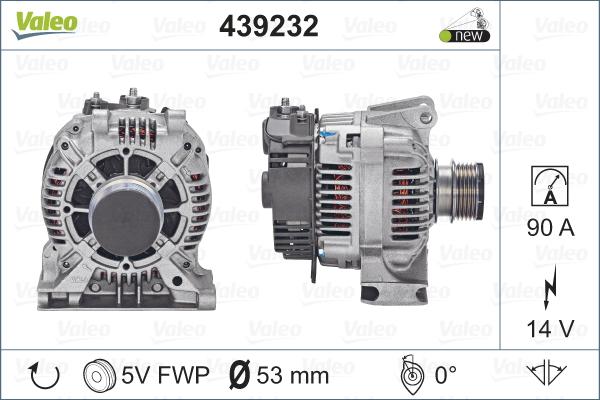 Valeo 439232 - Генератор autospares.lv