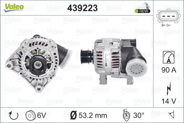 Valeo 439223 - Генератор autospares.lv