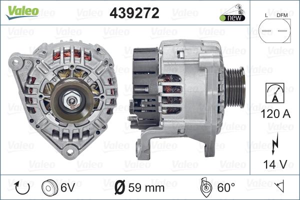 Valeo 439272 - Генератор autospares.lv