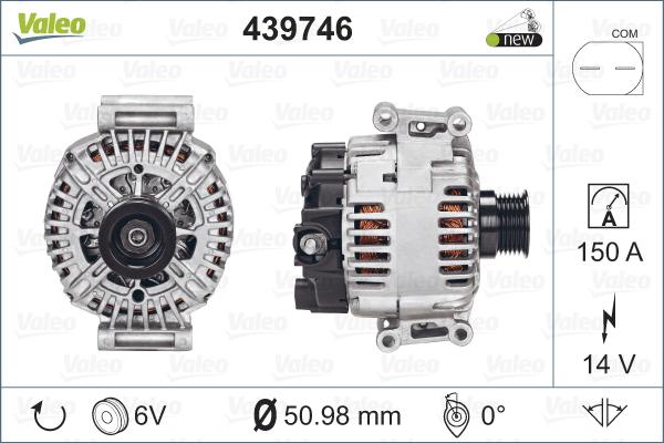 Valeo 439746 - Генератор autospares.lv