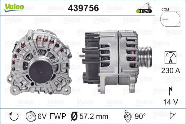 Valeo 439756 - Генератор autospares.lv