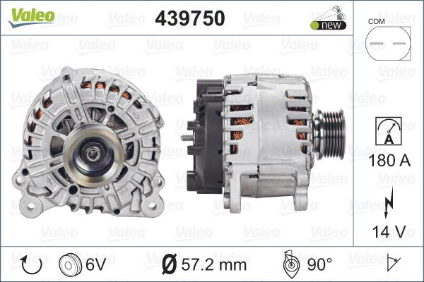 Valeo 439750 - Генератор autospares.lv