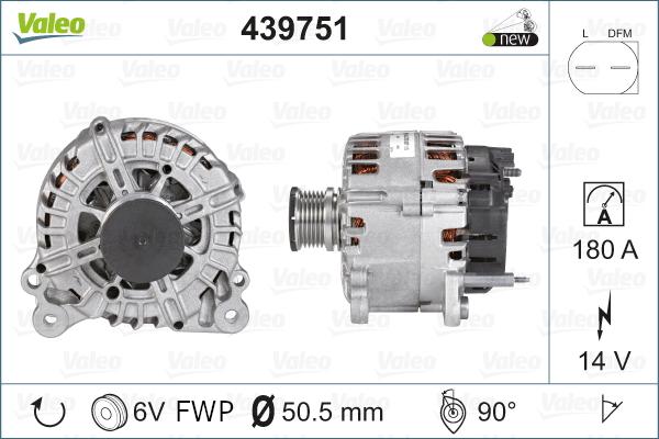 Valeo 439751 - Генератор autospares.lv