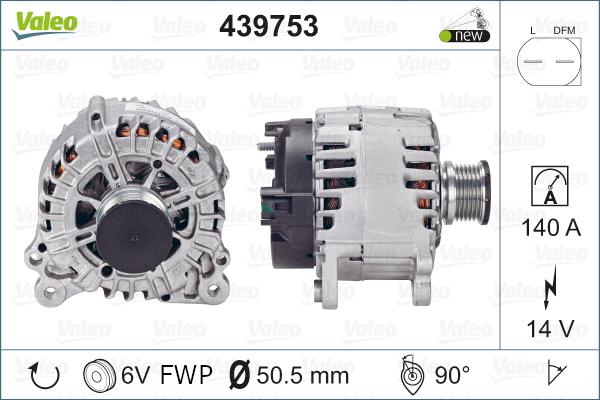 Valeo 439753 - Генератор autospares.lv