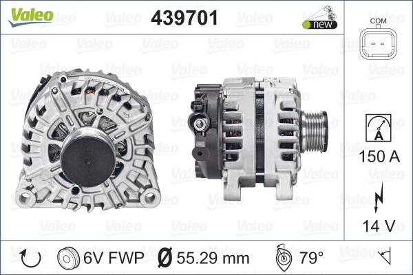 Valeo 439701 - Генератор autospares.lv