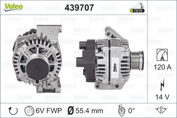 Valeo 439707 - Генератор autospares.lv