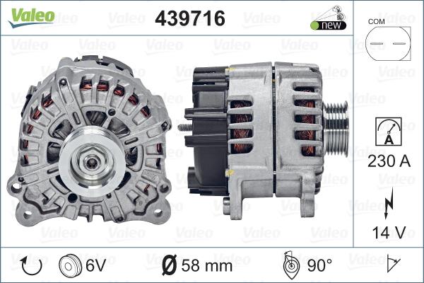 Valeo 439716 - Генератор autospares.lv