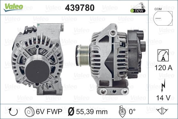 Valeo 439780 - Генератор autospares.lv