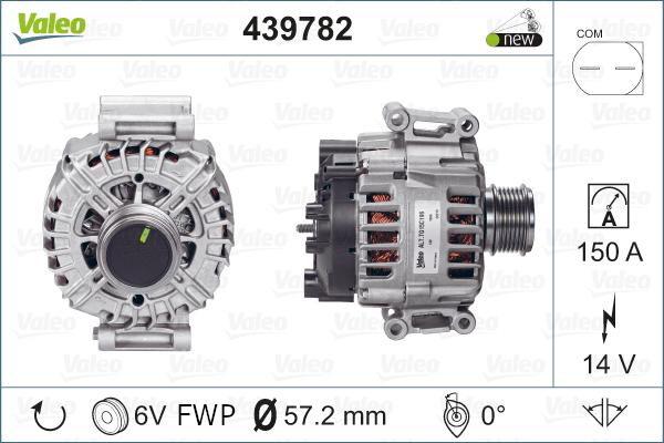 Valeo 439782 - Генератор autospares.lv