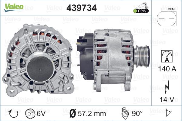 Valeo 439734 - Генератор autospares.lv