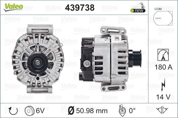 Valeo 439738 - Генератор autospares.lv