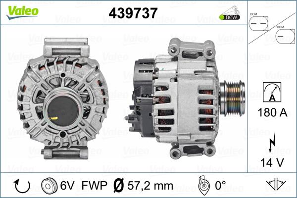 Valeo 439737 - Генератор autospares.lv