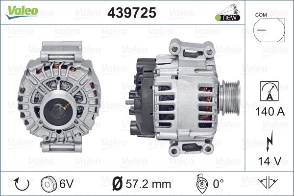 Valeo 439725 - Генератор autospares.lv