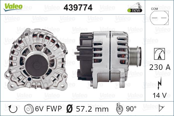 Valeo 439774 - Генератор autospares.lv