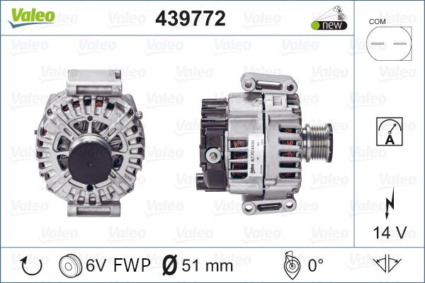 Valeo 439772 - Генератор autospares.lv