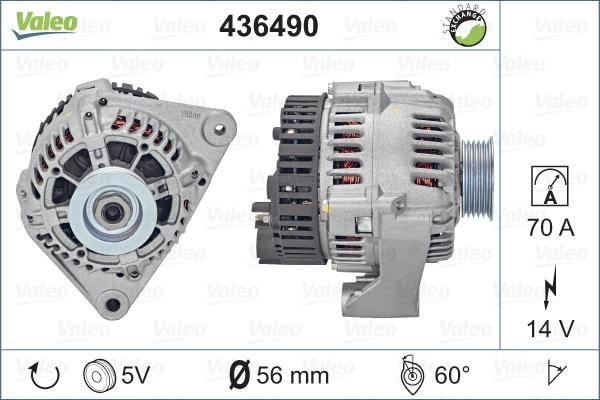 Valeo 436490 - Генератор autospares.lv