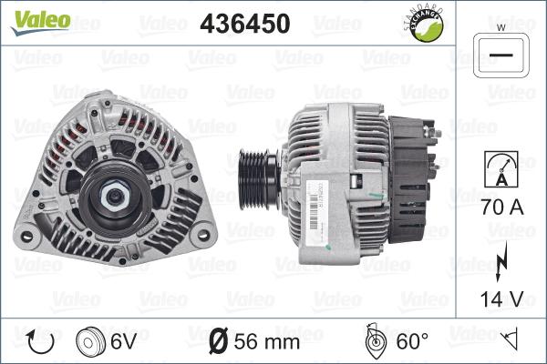 Valeo 436450 - Генератор autospares.lv