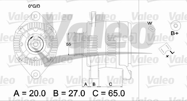 Valeo 436463 - Генератор autospares.lv