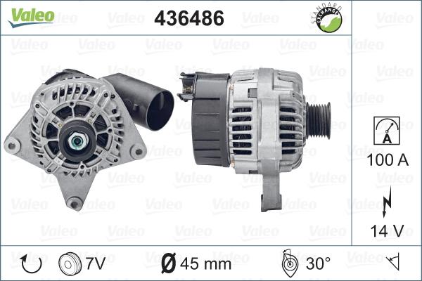 Valeo 436486 - Генератор autospares.lv