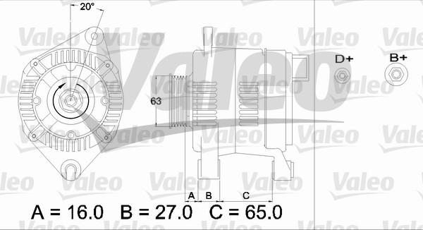 Valeo 436475 - Генератор autospares.lv