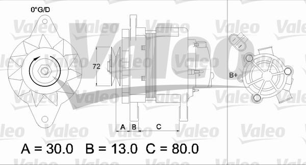 Valeo 436546 - Генератор autospares.lv