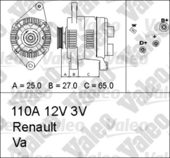 Valeo 436649 - Генератор autospares.lv