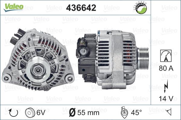 Valeo 436642 - Генератор autospares.lv