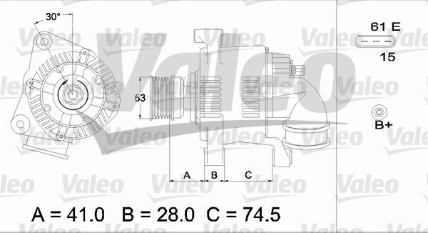 Valeo 436655 - Генератор autospares.lv