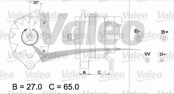 Valeo 436663 - Генератор autospares.lv