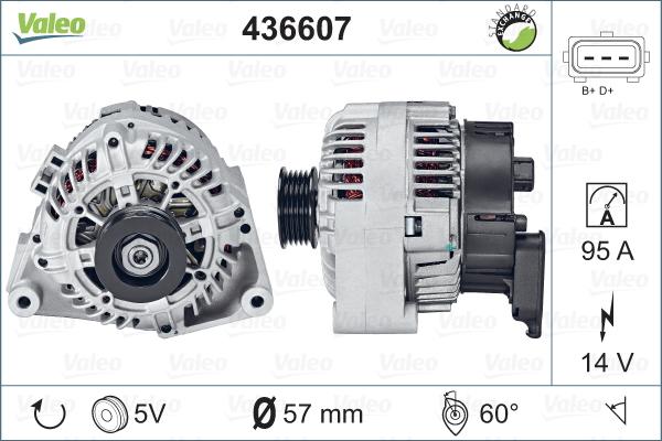 Valeo 436607 - Генератор autospares.lv