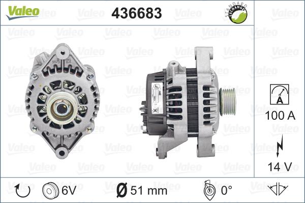 Valeo 436683 - Генератор autospares.lv