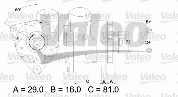 Valeo 436622 - Генератор autospares.lv