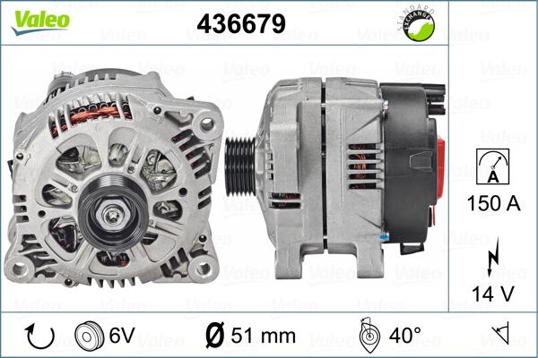 Valeo 436679 - Генератор autospares.lv