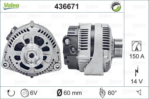 Valeo 436671 - Генератор autospares.lv